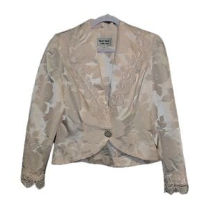 Vintage Nah Nah Collections Victorian Lolita Style Dressy Blazer Pink Pearl 8